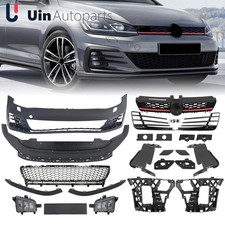 For 2015-2017 Volkswagen Vw Golf Mk7 Front Bumper Cover Kit Gti Style Unpainted