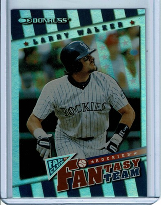 #ad 1998 Donruss Fan Club Fantasy Team Blue 4000 Larry Walker #13 MLB Rockies $3.51