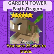 GARDEN TOWER DEFENSE EARTH DRAGON - Fast Delivery Roblox