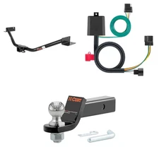 CURT Trailer Tow Hitch Package With 2in Receiver, Wiring, 45036 Ball Mount 13073