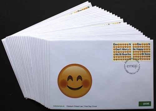 10 x Ireland 2017 Mi. 2216-17 FDC First Day Cover Smiley Don't Worry Be Happy €56