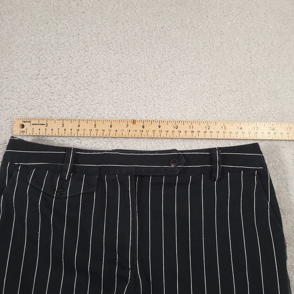 Pantalones Cortos Liz Claiborne Golf Audra Para Mujer Talla 8 Negros Rayas Bermudas Bolsillos Foto 3 de 4