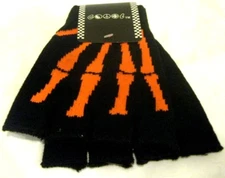 NEON ORANGE,HOT PINK, AND ROUTE 66 FINGERLESS KNITTED GLOVES (3 PAIRS)-NEW! 