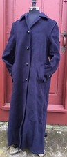 VINT SALKO AUSTRIA LODEN WOOL COAT DARK BLUE FULL LENGTH WOMANS LARGE EXC COND