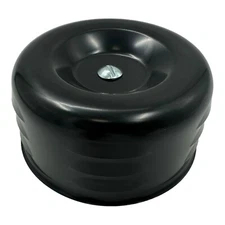 4" Black Short Louvered Air Cleaner Assembly For 1 2 Barrel Carb 2-5/16" Neck