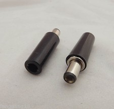 10x 5.5x2.1mm DC Power Cable Male Plug Connector Adapter Soldering Plastic Black