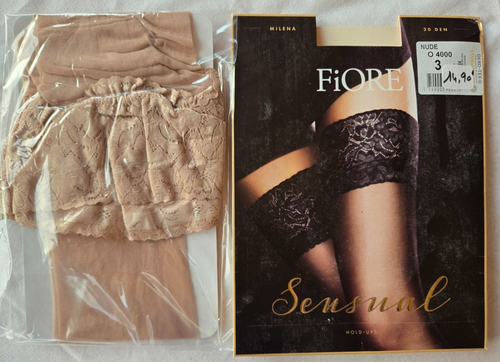 Bas Blancs Fiore Omena G4033 Taille M Pour Femme