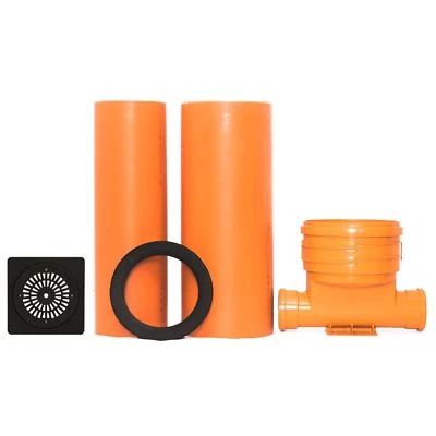 KARMAT KG Schacht Schachtboden DN400/DN200 Rohr DN400, DN315 quadratisch Regen Deckel