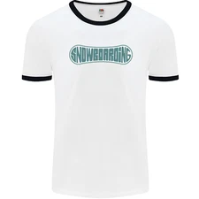 Snowboarding Snow Board Mens Ringer T-Shirt