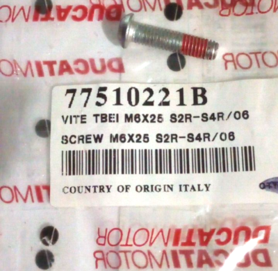 Ducati Screw M6X25 NOS 77510221B (L-8727) | eBay