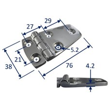 Stainless Steel A4 (316) Door Hinge, Marine & Sailing, Door, Locker SL: Freepost