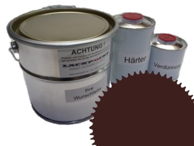 5 Liter Set 2K Automotive Paint Ral 8016 Mahogany Acrylic Shiny Lackpoint Uni