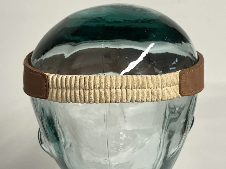 Helen Kaminski Abby Panamá Marrón Piel de Vaca Visera Cuero Talla Única O/S NUEVO  Foto 3 de 4