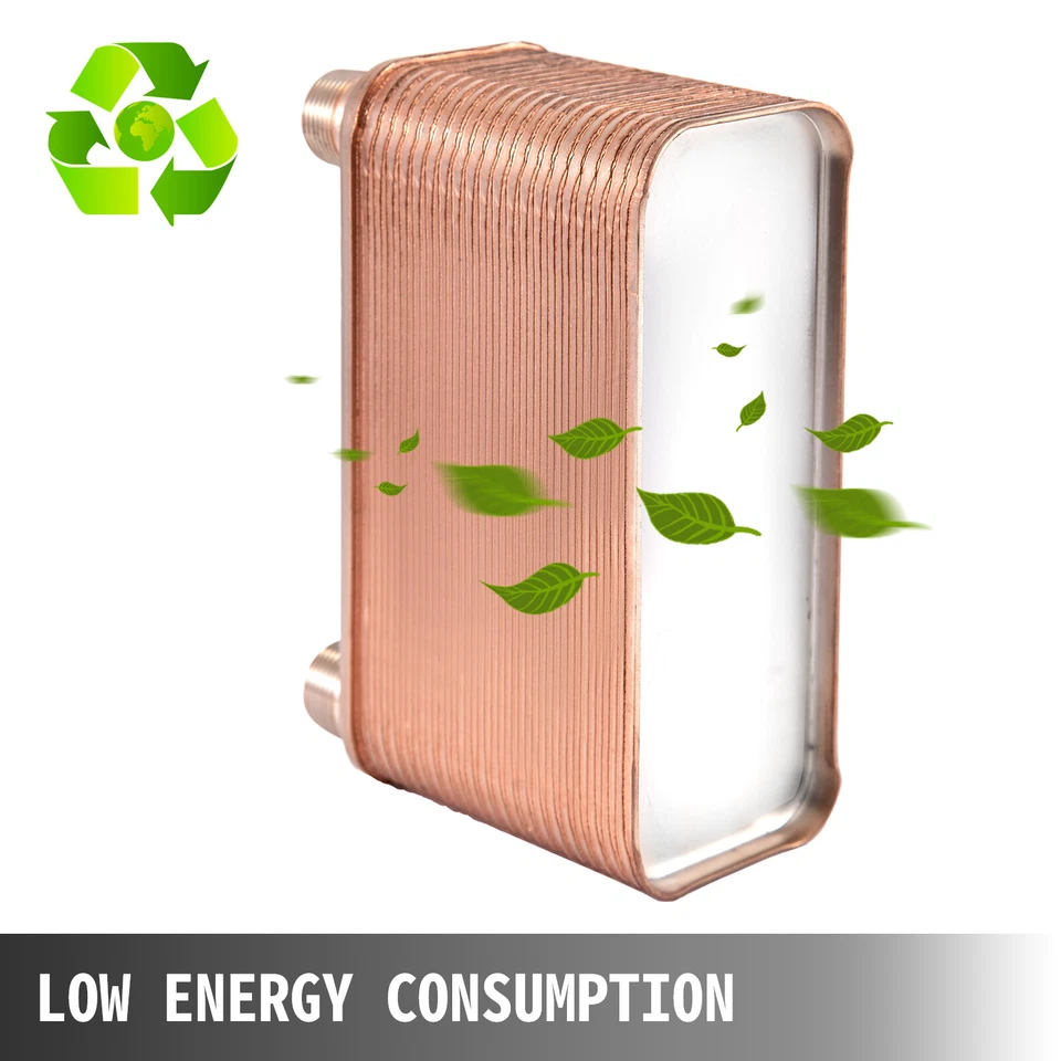 Plate Heat Exchanger 85KW 40 Plate 3/4" Heat Exchanger Ba-12-40 Brazed - Image 3 of 4