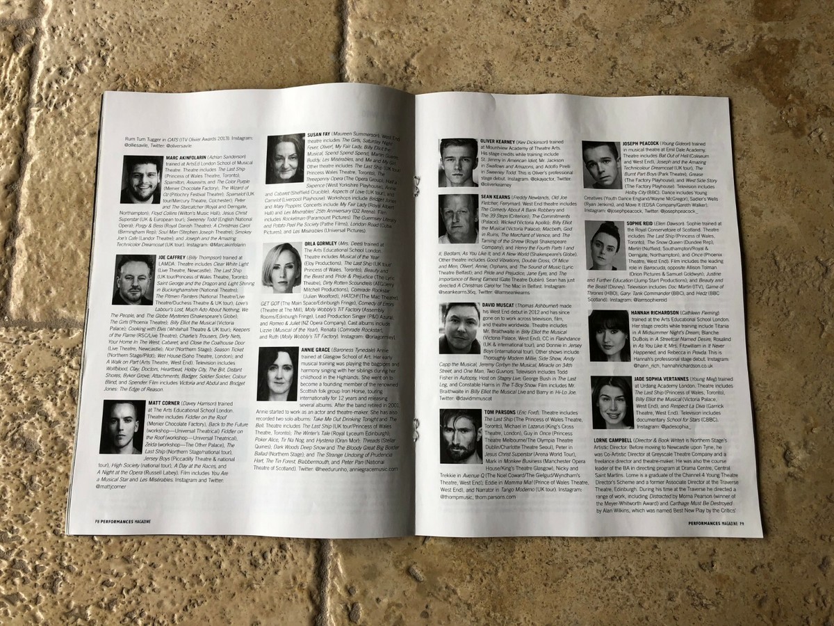 THE LAST SHIP THEATER PLAYBILL FEATURING STING