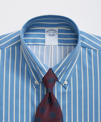 NEW Brooks Brothers Stretch Supima Twill Polo Button Down Collar 17-33/AUTHENTIC - Picture 2 of 4