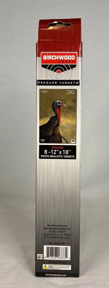 Objetivos previos al juego Birchwood Casey Turkey (paquete de 8) foto-realistas a todo color 12"X18" Foto 2 de 3