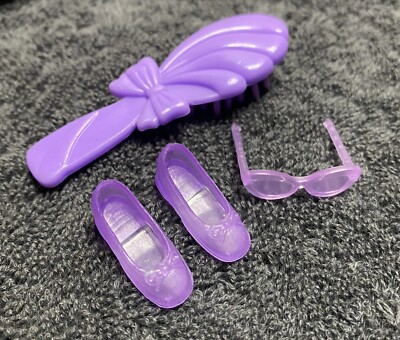 Vintage Barbie Mattel Purple Bow Lot Brush Shoes Sunglasses Fashion Parts  Pieces