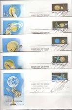 1991 FDC Set of 10 - Scott# 2568-77 - Space Exploration - Farnam Cachet