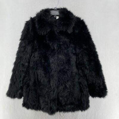 t4423　SHAREEF ECO FUR LONG COAT Stephanie Long Faux-Fur Coat | GUESS