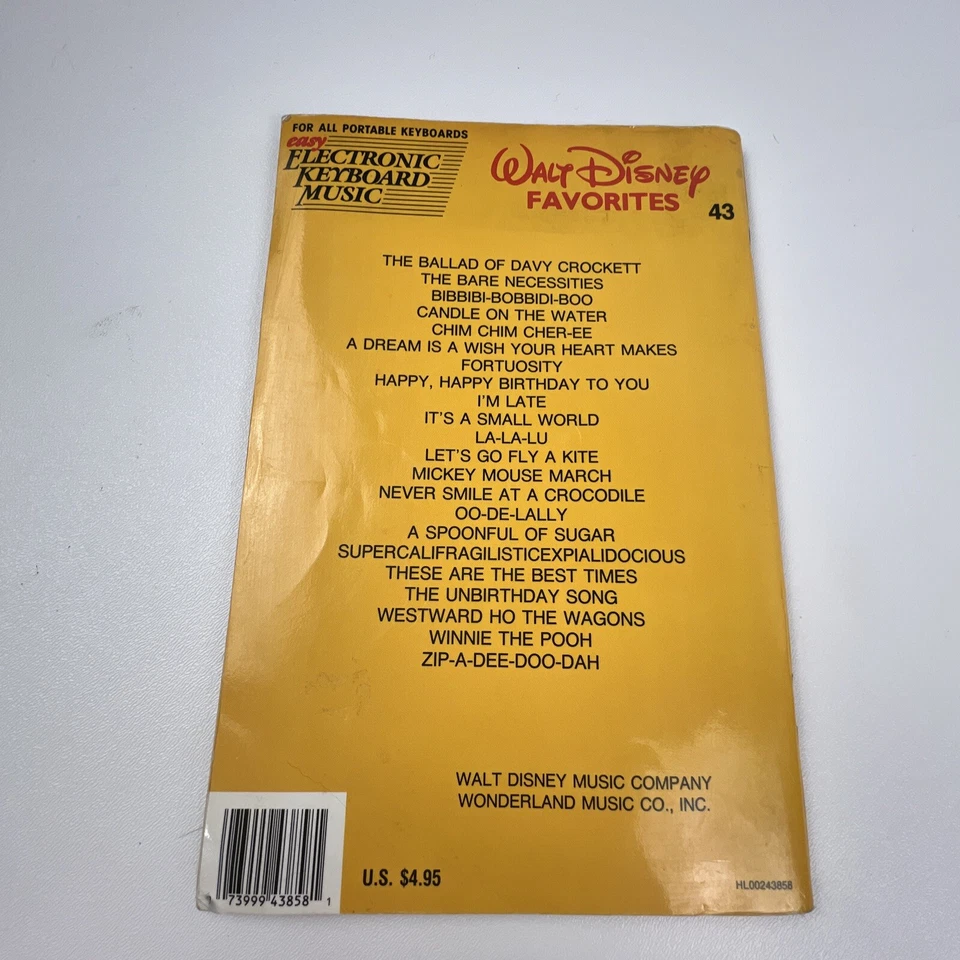 TECLADO ELECTRÓNICO FÁCIL VOLUMEN DE MÚSICA 43 FAVORITOS DE WALT DISNEY DE COLECCIÓN Foto 2 de 4