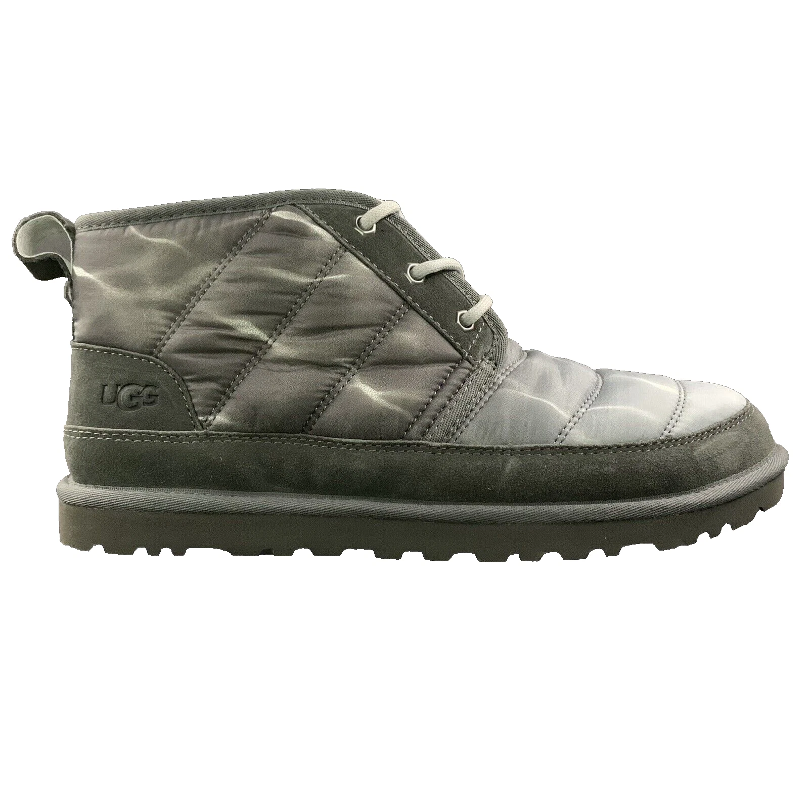 MENS US 9 UGG NEUMEL LTA BOOT SUBMARINE GREY BLACK NYLON SUEDE CHUKKA SHOE EU 42