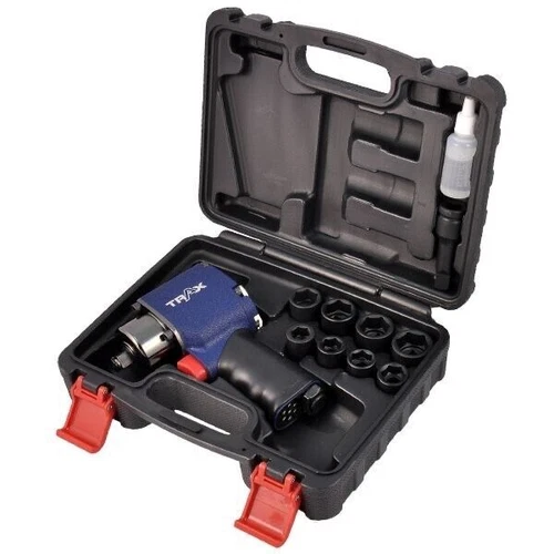 Trax 1/2”Dr. 9PC Twin Hammer Mini Air Impact Wrench Kit Made in Taiwan