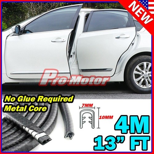Car Rim Molding 13'FT Black Car Door Edge Rim Guard Molding Trim Protector Strip Metal ...