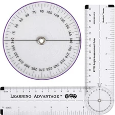 7752 Angle Measurement Ruler Clear Flexible And Adjustable Geometry Measuring To