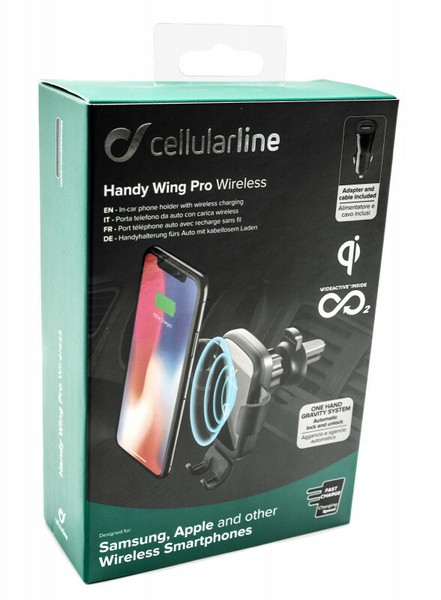 Cellularline Handy Wing Pro Wireless Qi Kfz Auto LadegeräT Charger Halterung 220-image