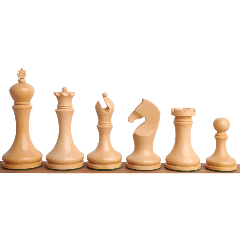 3.9" Zadar Series Modern Minimalist Chess Set- Chess Pieces Only- Weighted Golde - Image 4 of 4
