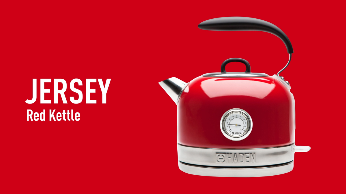 Haden Jersey Tea Kettle, Rapid Boil, Temperature Gauge, BPA