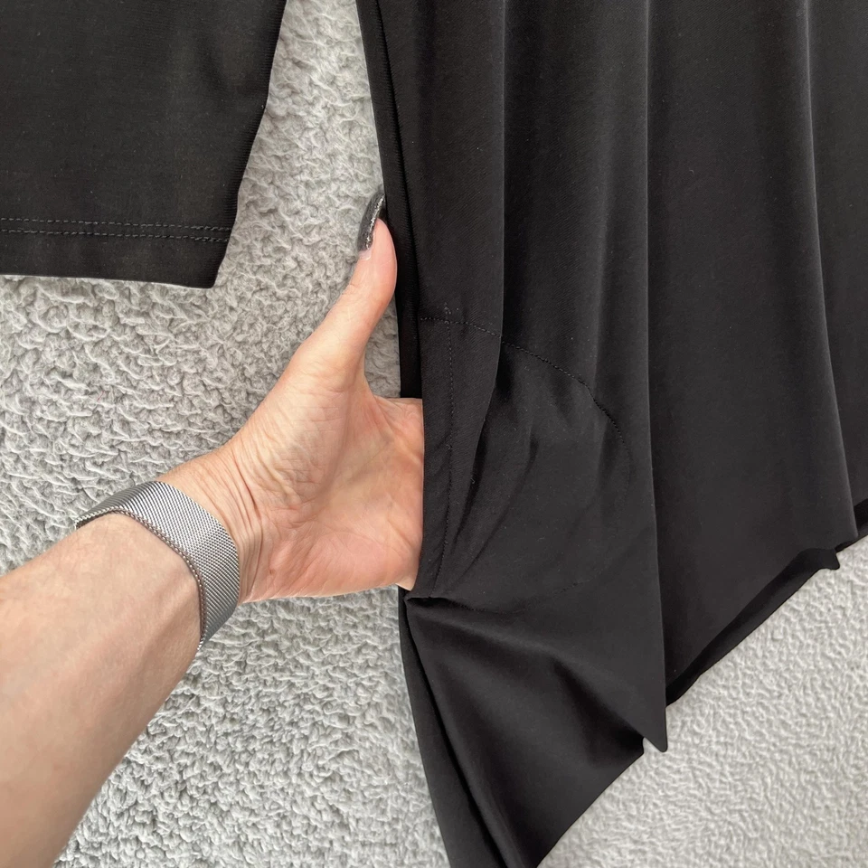 Art of Cloth Blouse Womens 3X Black Cold Shoulder Relaxed Lagenlook Tunic Top - Image 4 of 4