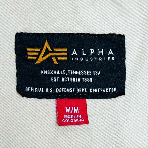 Alpha Industries Men's Cotton Trench Coat Size Medium Tan Khaki Heavy Belted - 第 3/13 張圖片