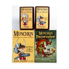 SJG Board Games  Munchkin Collection #65 - 2 Base Games + 2 Expansions  VG+/EX