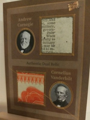 Andrew Carnegie & Cornelius Vanderbilt Relic Card Pieces Of The Past 2025