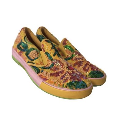 Excellent Lelli Kelly Sparkly Shoes Girls Sneakers US 1.5-2, EU 34 Yellow