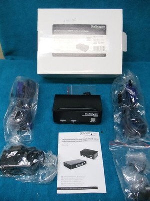 StarTech.com 2 Port VGA USB KVM Switch - VGA KVM Umschalter inkl. Kabel,Neu, OVP
