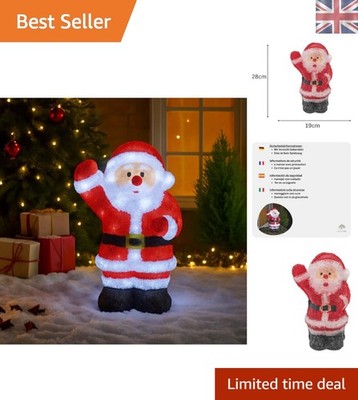 Batteriebetriebener 30cm LED Weihnachtsmann - Beleuchten Sie Ihr Weihnachten mit zeitloser Magie