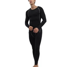 New Men Thermal Underwear Set Slim Fit Base Layer Underwear Top Bottoms Suit For