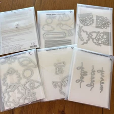 STAMPIN' UP LOT OF 6 BIG SHOT DIE Sets Christmas Greetings Botanical Tags ++