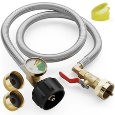 Propane Refill Adapter for 1 Lb.Tanks，3FT Propane Refill Adapter Stainless St...