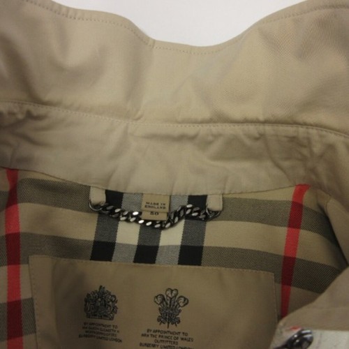 Burberry KENSINGTON Trench Coat Long Sleeve Lined Plaid 50 Beige Used 8d4bce951c - Picture 7 of 7