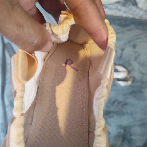 Pink Satin Ballerina Shoes Leather Soles Size 43 - Picture 5 of 9