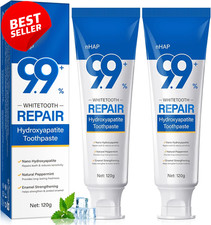 Hydroxyapatite Toothpaste 9.9 Enamel Repair Fresh Breath 2 Pack 8.46oz - US