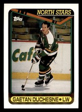 319 Gaetan Duchesne 10 North Stars 1990 Topps Hockey Sports Trading Card