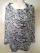 Popana Polka Dot Poncho Made In USA Sz XL