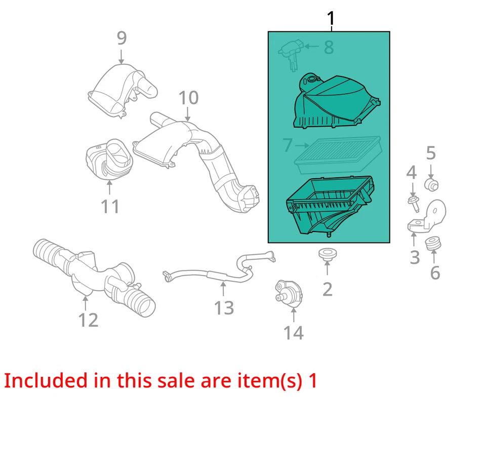 Tubo de manguera de conducto de admisión de filtro de aire Jaguar Xj 2010-2013 AM61D Foto 3 de 4