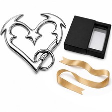 Gothic Heart Star Carabiner Clip,Y2K Heart Carabiner Keychain,Y2K Punk Bag Charm