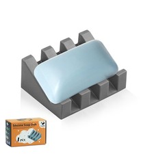 Self Draining Soap Dish Holder,Silicone Soap Dish,for Bathroom,Kitchen, Spong...